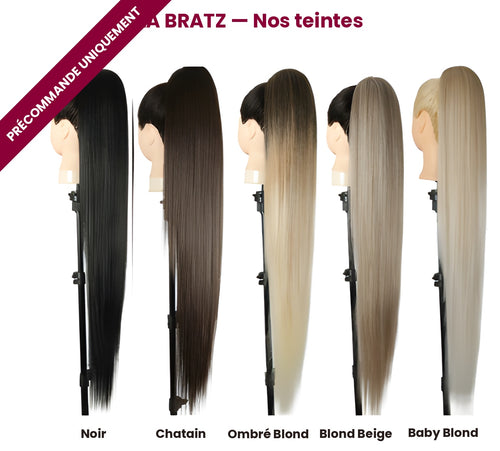 Nuancier La Bratz - Noir, Chatain, Ombré Blond, Blond Beige, Baby Blond