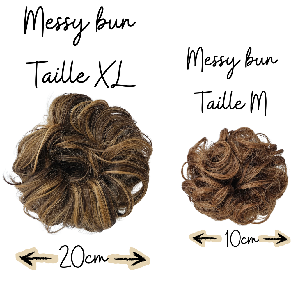 Comparaison des tailles - Messy Bun XL 20cm vs Medium 10cm