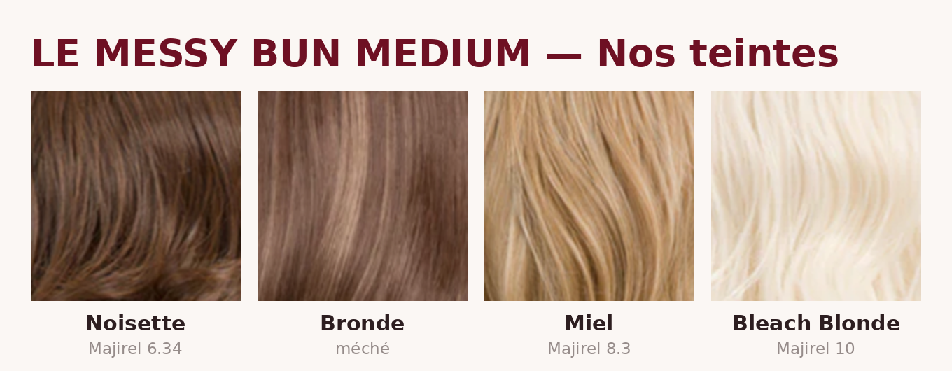 Nuancier Messy Bun Medium — nos teintes