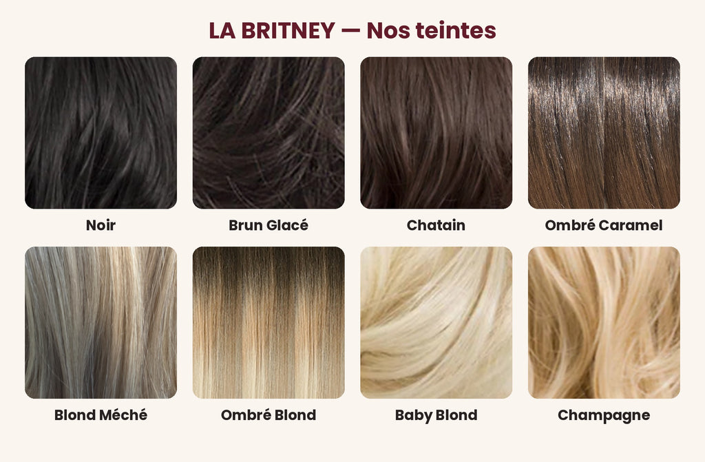 Nuancier La Britney - teintes du plus foncé au plus clair