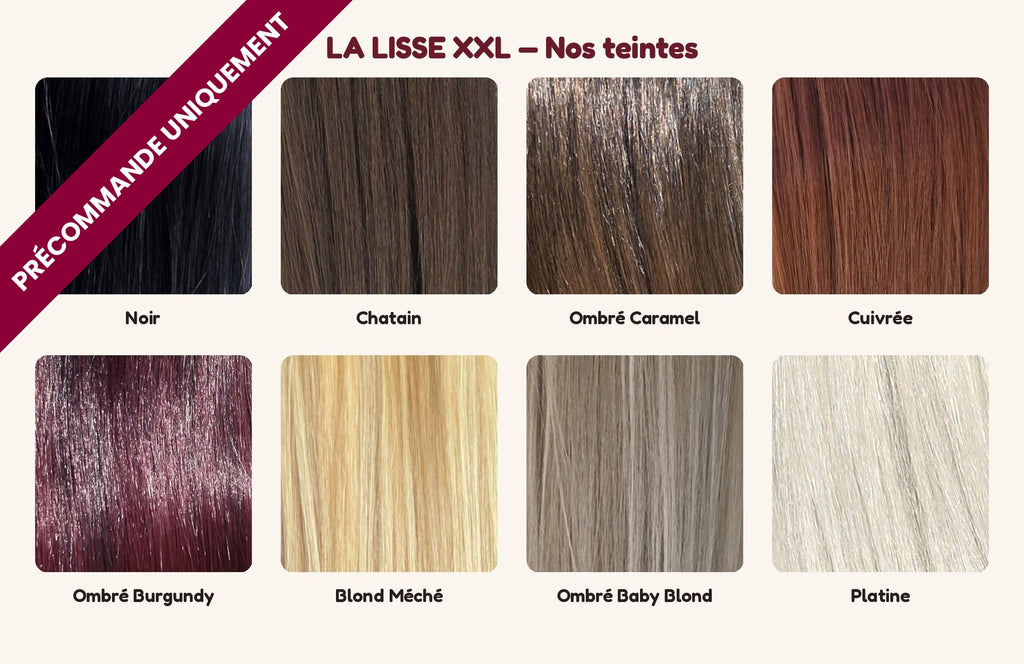 Nuancier La Lisse XXL - teintes du plus foncé au plus clair